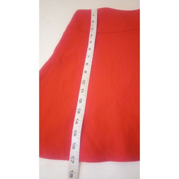 Boden Womens Sz 2 Skirt Mini 65% Wool Blend Orange Side Zip Fully Lined Spring - Picture 4 of 11
